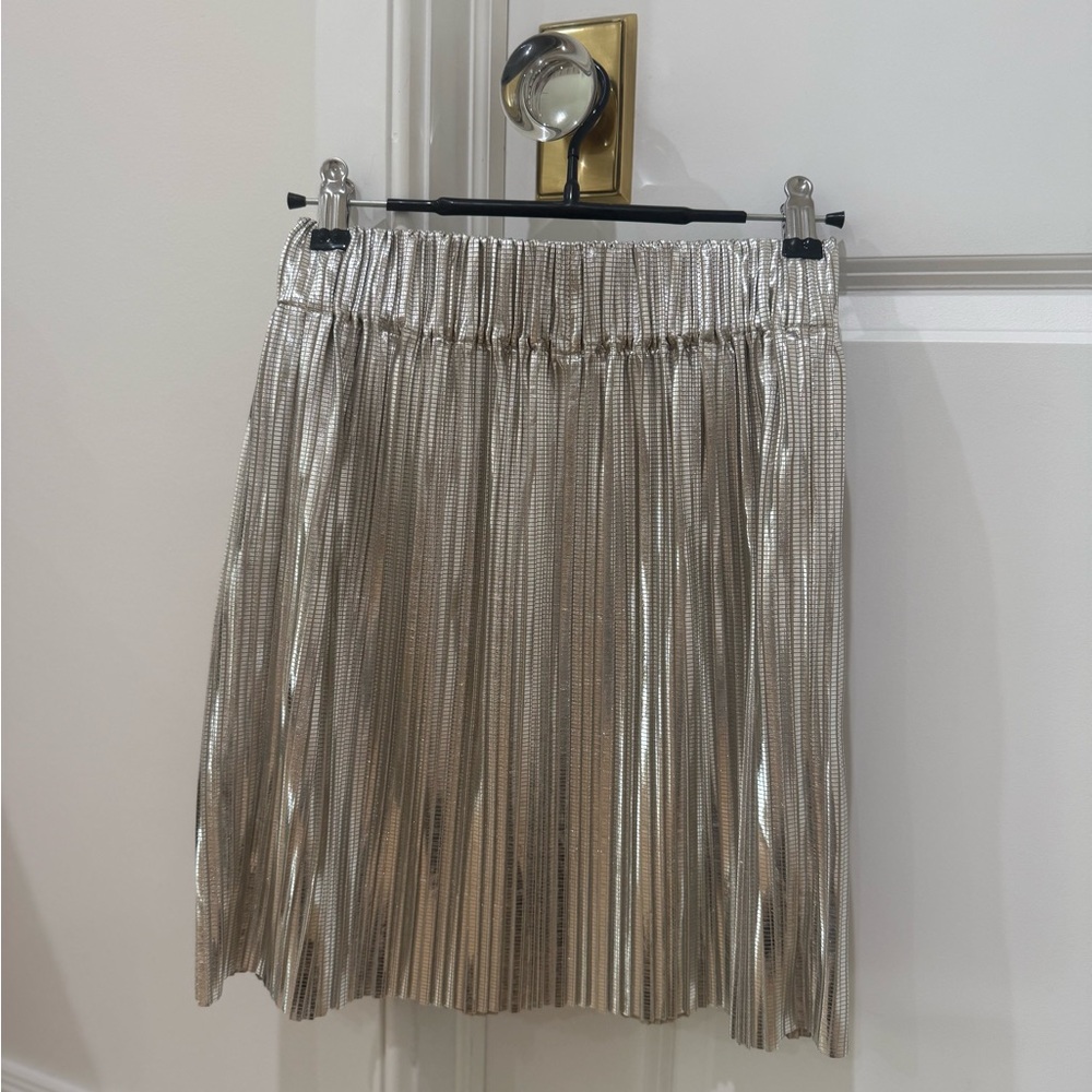 Isabel Marant Metallic Silver Pleated Skirt Never Worn (New without tags)